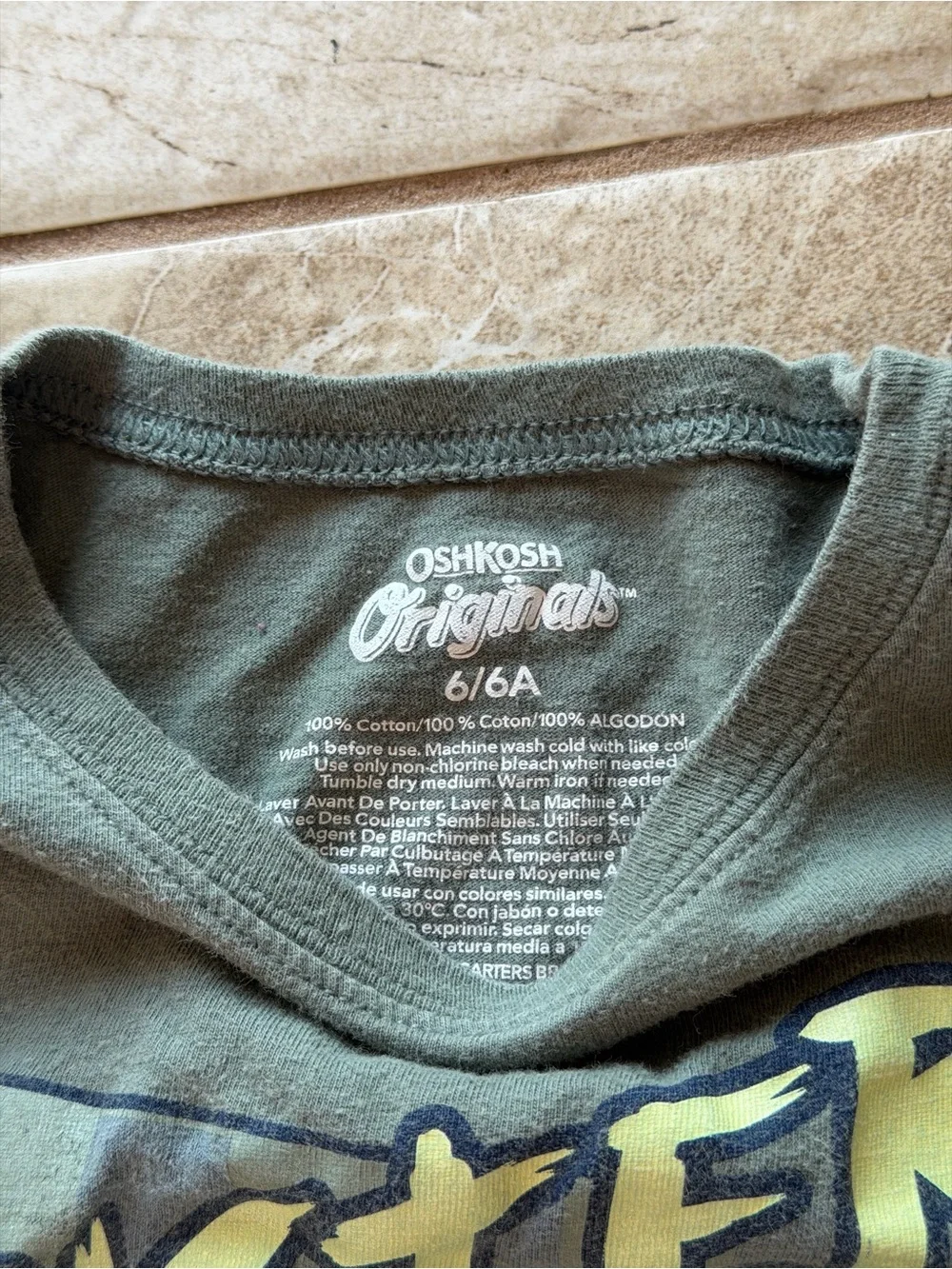 OshKosh B'gosh Green 'Monster Time' 4x4 Long-Sleeve Shirt